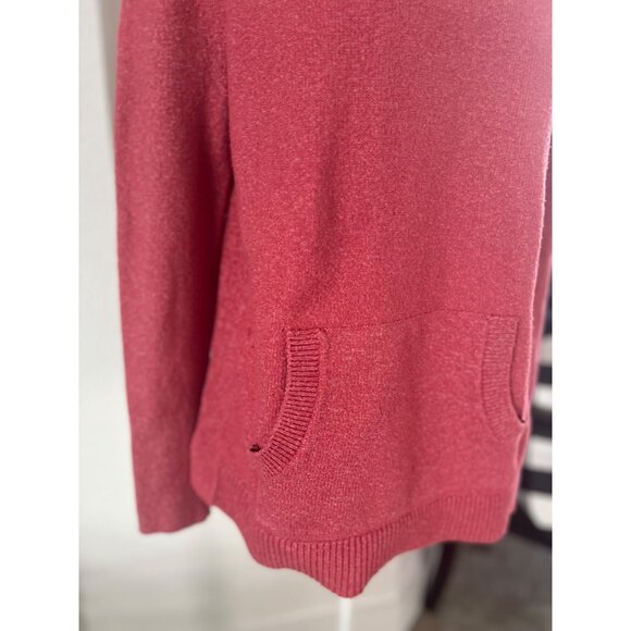 LOFT pullover pink cowl turtleneck cotton-knit pullover preppy sweater small - Picture 2 of 7